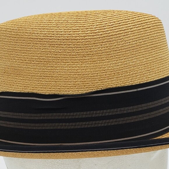 Champ Milan Trilby Fedora ~ 50s or 60s? ~ 6 7/8 ~ Panama Straw ~ NEVER WORN - Picture 3 of 11